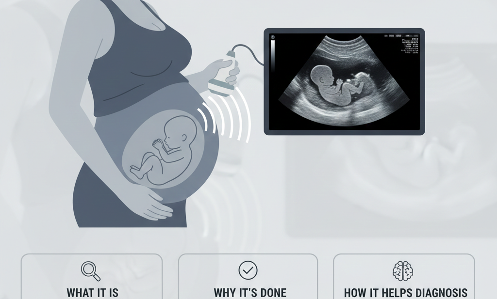 Sonography test in Pune showing ultrasound scan of abdominal organs at Insight Imaging Clinic Thergaon