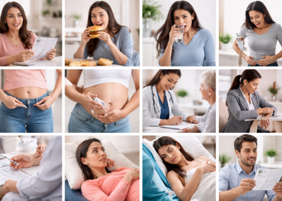 Patient preparing correctly for an ultrasound scan at Insight Imaging Clinic Pune