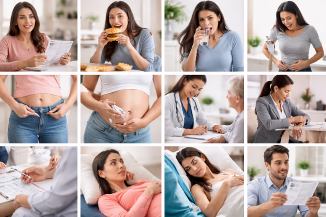 Patient preparing correctly for an ultrasound scan at Insight Imaging Clinic Pune